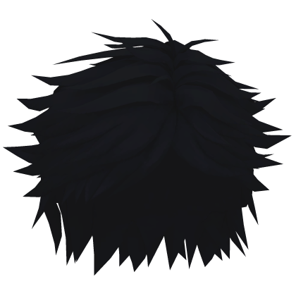 Messy Black Stylized Anime Hair Roblox item