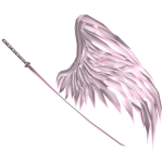 Fallen Ghoul Wings: Pink Sakura Katana Blossoms