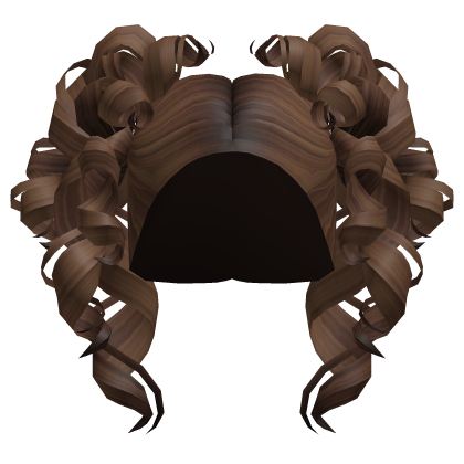 Messy Curly Pigtails in Brown Roblox item