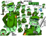 Flippy the green bear