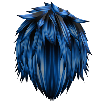 scene blue messy  jaggered spikey emo vkei hair Roblox item