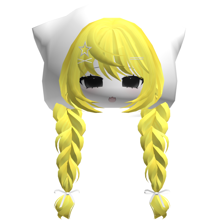 emo moe keri hair w anime girl face white yellow