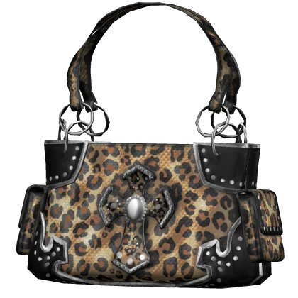Cheetah Leopard Print Cross Bag 2000s Rhinestone | Roblox