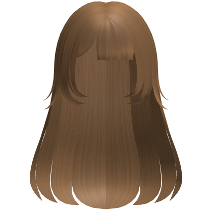 ♡﹒adorable long wispy layered hair in orange brown Roblox item