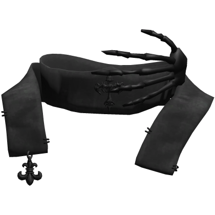 Black Emo Skeleton Cross Grunge Gothic Neck Scarf