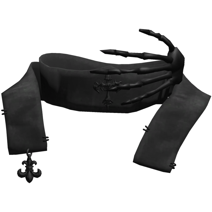 Black Emo Skeleton Cross Grunge Gothic Neck Scarf