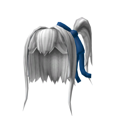 White Side Ponytail Hair Roblox item