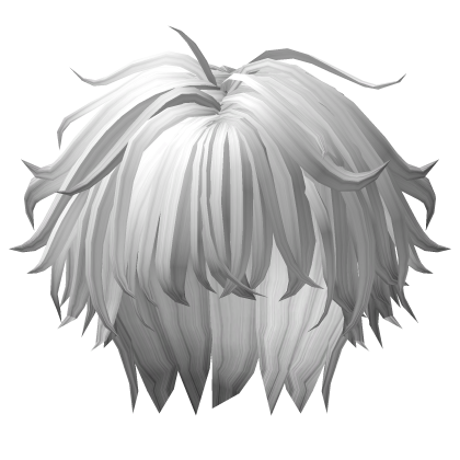 Messy Fluffy Soft Cheap Hair - White Roblox item