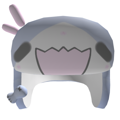 ♡ happy blue shark ushanka hat Roblox item