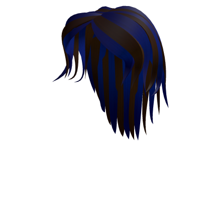 Brown Hair With Chunky Blue Highlights/Streaks