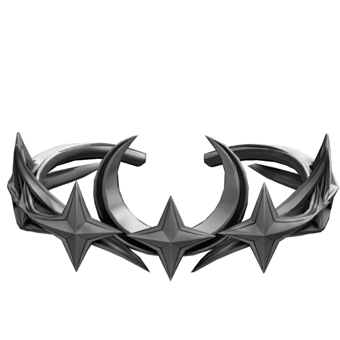 Silver Diamond Stars Sigil Crown