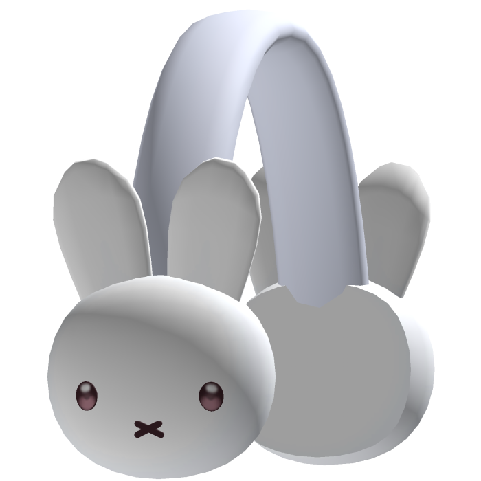 Cute Light Blue Winter Miffy Earmuffs