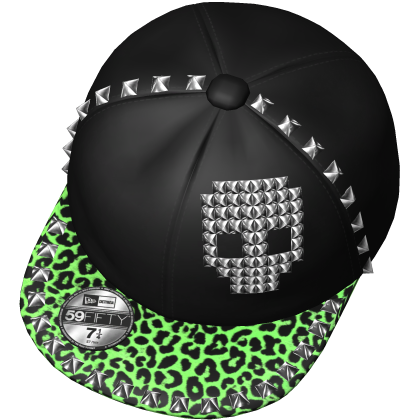Studded Green Leopard Scene Snapback