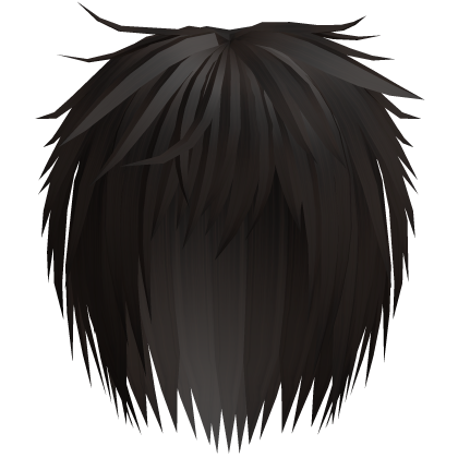 messy vkei emo boy hair in dark brown Roblox item