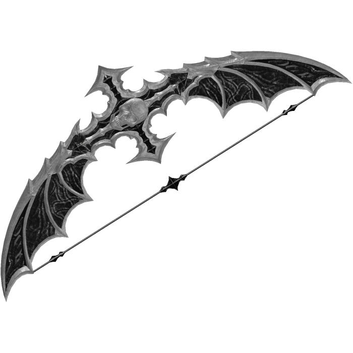 Skullbound Monochrome Goth Reaper Bow