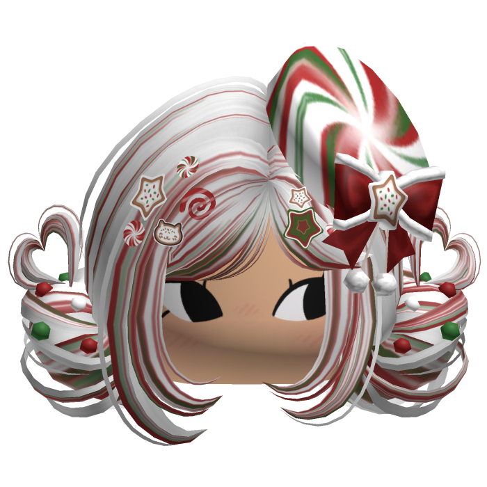 ♡ Christmas Candycane Buns (White & Red)