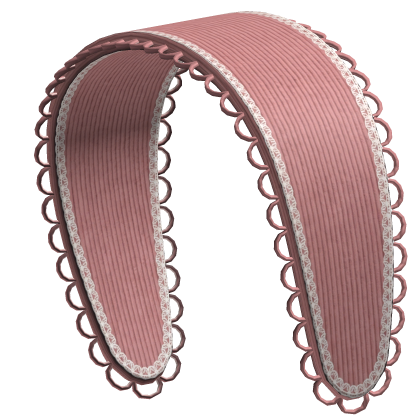pink cottagecore lace headband Roblox item