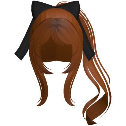 adorable curly princess ponytail w bow ginger Roblox item
