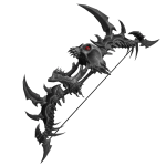 Grim's Haunting Silver Brushed Skeletal Bow
