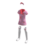 Pink heart nurse outfit 
