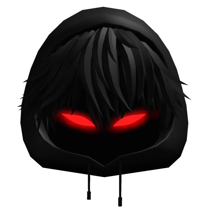 Black Messy Anime Boy Hair w/ Y2K anime hood (✔)
