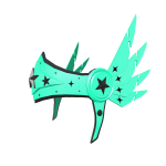 Teal Star Winged Helmet