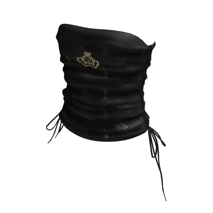 Vintage Designer Tube Top | Black & Gold