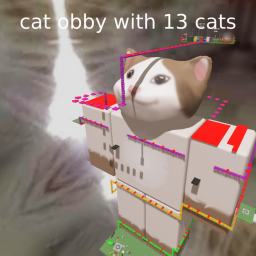 cat obby with 13 cats