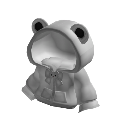 ꒰୨୧꒱ kawaii oversized frog hoodie in grey