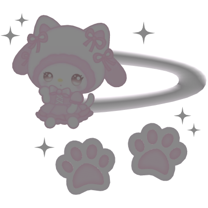 ♡ cutesy bunny & paws hairclip Roblox item