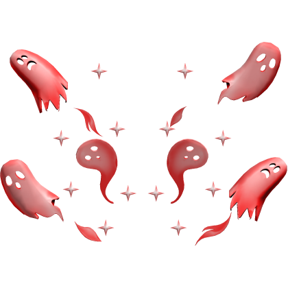 Halloween Glow in the Dark Ghost [White - Red]