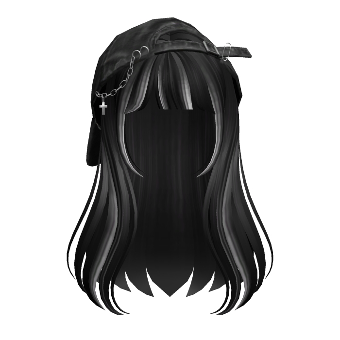 Black White Bangs w Cap