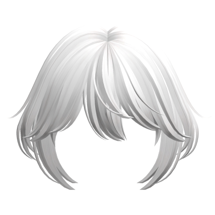 White Anime Straight Bangs