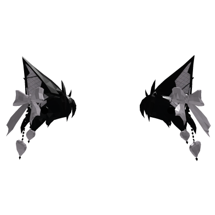 Cat Ears with Heart Charms