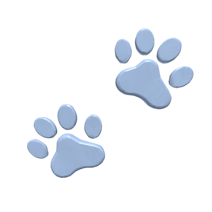 Light Blue Paw Print Aura Roblox item