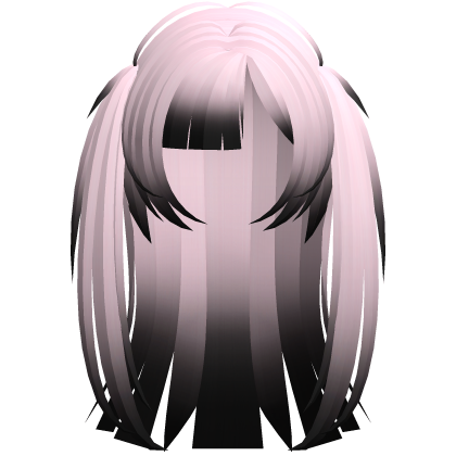 emo vkei moe vamp long choppy hair pink black Roblox item