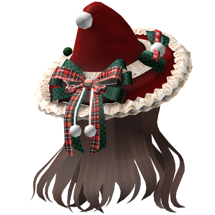 Beautiful Christmas hat hairstyle (Brown)