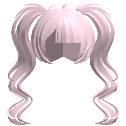 fluffy moe long swirly ponytails pink