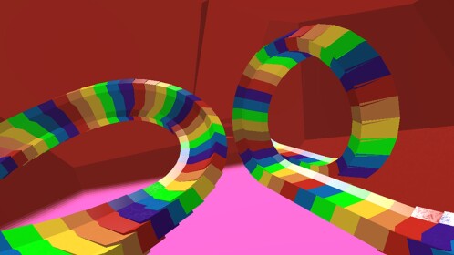 Ride Down A Rainbow Slide!