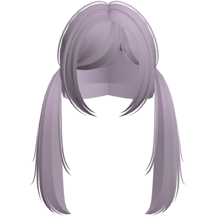 cute long straight doll pigtails purple