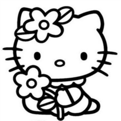 Hello Kitty Flower Template Roblox decal