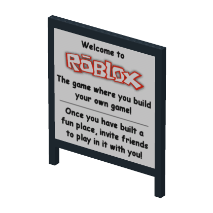 [🌟💫] Classic Welcome To Roblox Sign Retro Cl