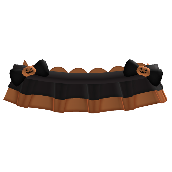 Cat Halloween Pumpkin Spooky Cute Skirt (Black)