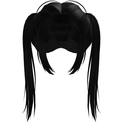Black Pigtails Hair Roblox item