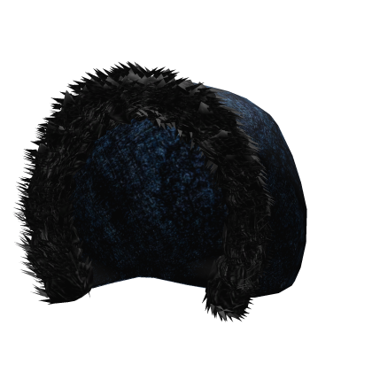 Blue Y2K Fur Lined Winter Hood