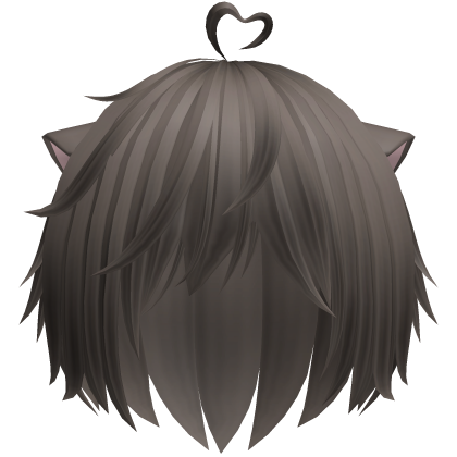 sweet fluffy catboy hair in ash brown