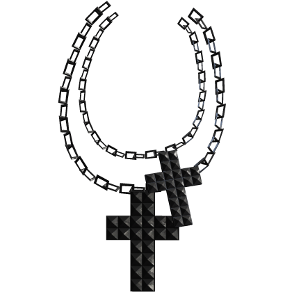 Black Studded Cross Waist Chain (Right)