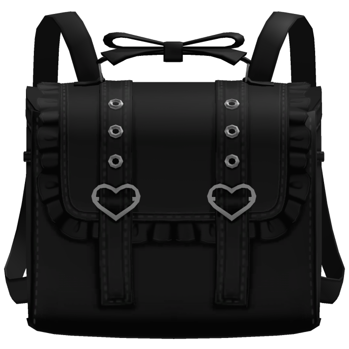 3.0 kawaii ruffled randoseru backpack in black