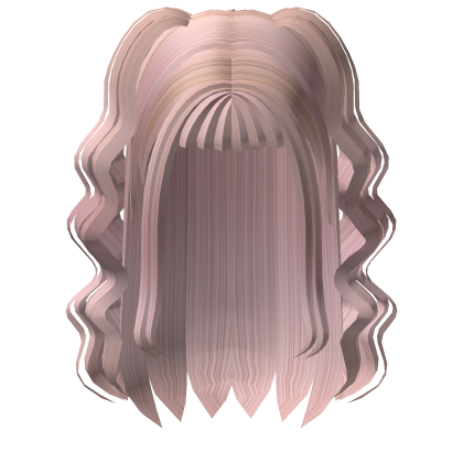 Pink Preppy Curly Twintails Hair Roblox item