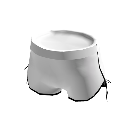 Short Shorts with Ribbons - White and Black thumbnail